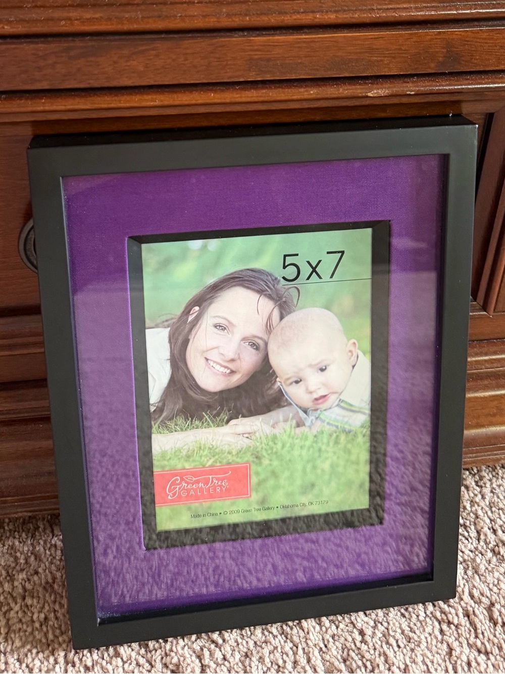 Black Frame with Purple Mat - 5x7 Photo